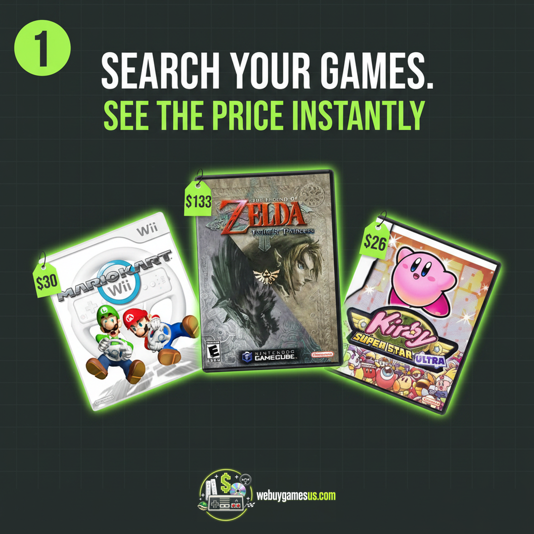 Step 1 — Search your games and see the price instantly